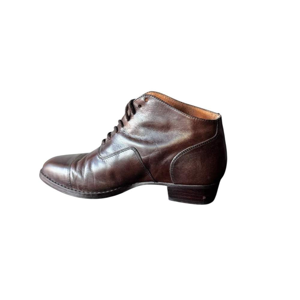 Nine West Brown Boots leather Cap Toe Lace Up Ankle Women's Dress Boot Size 5.5M - Picture 7 of 11
